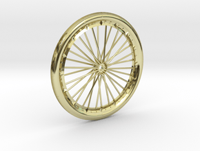 Bicycle wheel miniature in 18K Gold Plated
