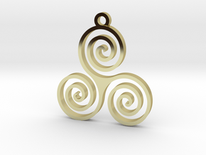 Triple Spiral (Triskele) - Sacred Geometry in 18K Gold Plated
