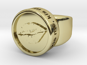 Valentine "Kis me" seal ring in 18K Gold Plated