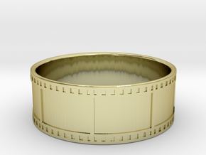 35mm Film Strip Ring - Size US 12 in 18K Gold Plated