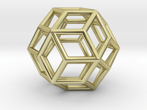Rhombic Triacontahedron Pendant in 18K Gold Plated