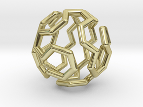 Buckyball Cycle Pendant in 18K Gold Plated