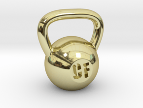Crossfit Kettlebell Weight Pendant and Keychain in 18K Gold Plated