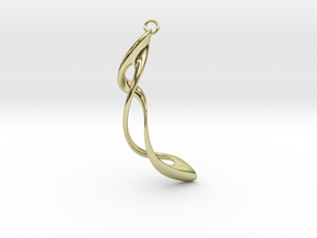 Earring: Twisted loop - 5 cm in 18K Gold Plated