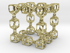 Spongy Cube in 18K Gold Plated