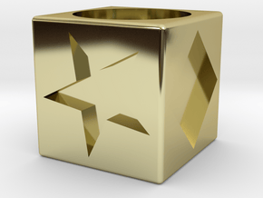 Polygon Dice in 18K Gold Plated