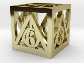 Deathly Hallows d6 in 18K Gold Plated