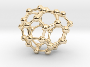 0035 Fullerene c36-07 c1 in 14k Gold Plated Brass