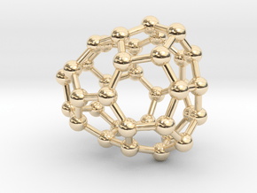 0031 Fullerene c36-03 c1 in 14k Gold Plated Brass