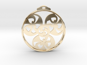 Triskele Pendant / Earring in 14k Gold Plated Brass