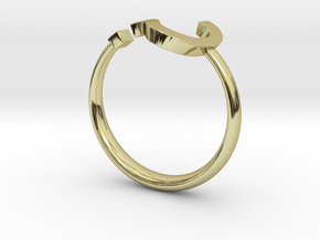 Question Mark Ring - Size US 6 in 18K Gold Plated