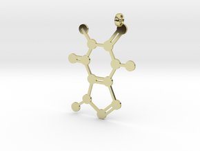 Caffeine molecule charm in 18K Gold Plated