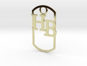 HB dog tag -- Hagerman Bobcats! in 18K Gold Plated