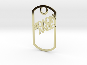 Molon Labe dog tag in 18K Gold Plated