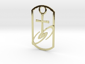 Dogtag-cross-galaxy2 in 18K Gold Plated
