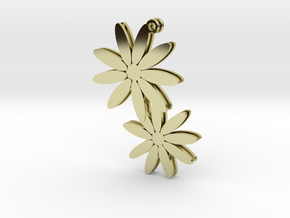 Daisy earrings - 1 pair in 18K Gold Plated