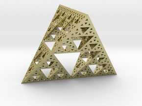 Geometric Sierpinski Tetrahedron level 4 in 18K Gold Plated