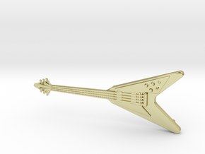 Flying V Guitar Pendant in 18K Gold Plated