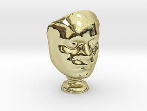 Beethoven's Life Mask [6cm] Hollow in 18K Gold Plated