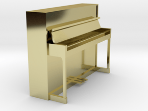 Miniature 1:24 Upright Piano in 18K Gold Plated