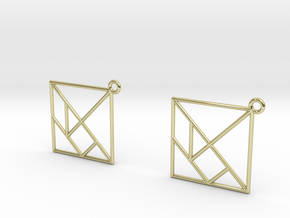 Tangram Earrings in 18K Gold Plated