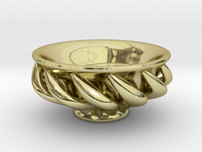 Spiral "Guinomi" Cup-01 in 18K Gold Plated