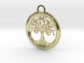 Tree Pendant in 18K Gold Plated
