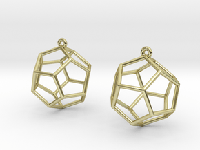 Dodecahedron Earrings in 18K Gold Plated