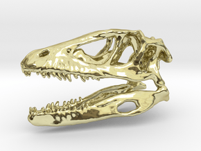 Mini Raptor Dinosaur Skull in 18K Gold Plated