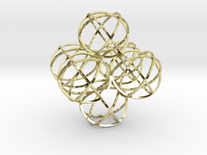 Packed Spheres Octahedron in 18K Gold Plated