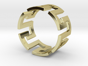 Meander Ring x6 in 18K Gold Plated