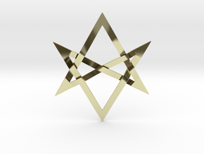 Large Unicursal Hexagram in 18K Gold Plated