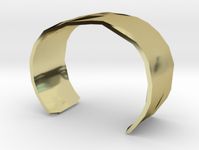 Cell Cuff Faceted (48mm Inner Radius) in 18K Gold Plated