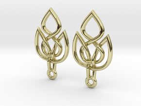 Celtic Knot Leaf Earrings in 18K Gold Plated