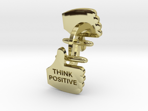 Thumbs Up think positive Cufflink in 18K Gold Plated