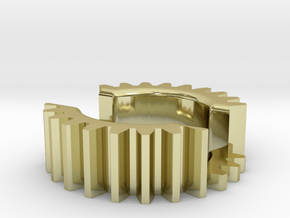 Gear Business Card Holder - Precious Metal in 18K Gold Plated