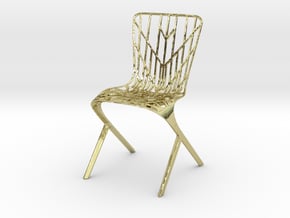 Washington Skeleton Aluminum Side Chair in 18K Gold Plated