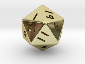 Hollow D20 v1 in 18K Gold Plated