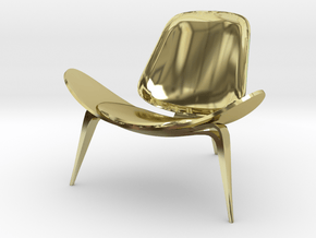 Steelcase Shell Chair 2.8" tall in 18K Gold Plated