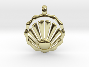  SHELL Symbol Minimal Jewelry Pendant in 18K Gold Plated