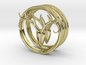 3 Inch Antler Tunnels in 18K Gold Plated