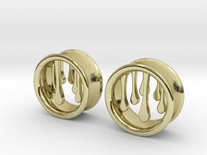 1 Inch Bleeding Tunnels in 18K Gold Plated
