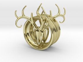 2 Inch Antler Tunnels in 18K Gold Plated