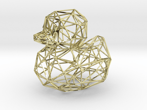50mm-wireframe-duck in 18K Gold Plated
