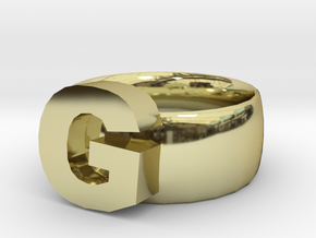 G Ring in 18K Gold Plated