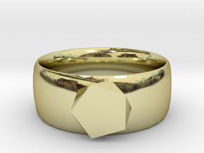squashed crystal ring in 18K Gold Plated
