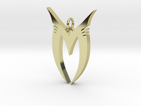 Pendentif Bionicle - "M" (Makuta) in 18K Gold Plated