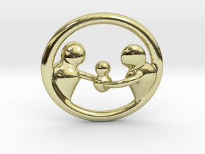 "Our Family" Pendant in 18K Gold Plated