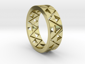 Triforce Ring Size 10 in 18K Gold Plated