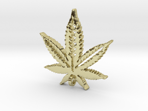 Marijuana Pendant in 18K Gold Plated